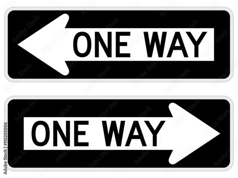 Vector Illustration Of A One Way Roadstreet Sign Stock Vektorgrafik