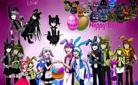 Easter Bunnies By Emil Inze Fnaf 5 Anime Fnaf Five Nights At Freddys