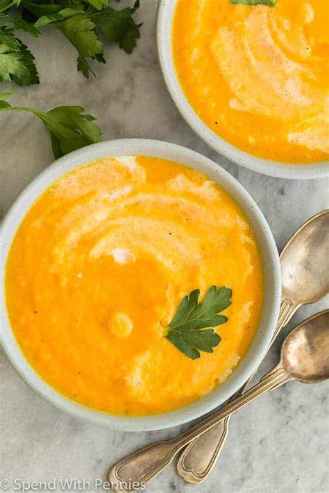 Creamy Carrot Soup Recipe Spend With Pennies Nwn