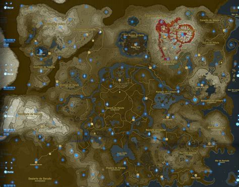 Mapa Santuarios Zelda Breath Of The Wild Mapa Zelda Mapas