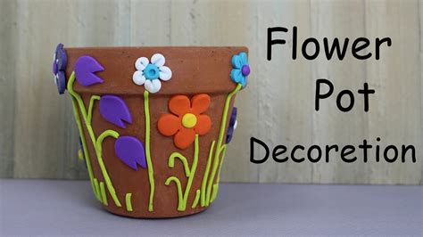 How To Decorate A Flower Pot Home Decor Youtube