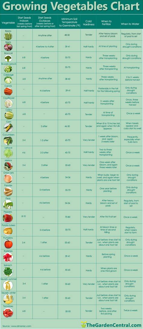 Green plants appear green and purple bacteria appear purple because only specific regions of the spectrum from which they absorb are suited for protection against rapidly changing solar energy. gabor first began thinking about photosynthesis research more than a decade ago, when he was a doctoral. A Chart To Help With Growing Your Own Vegetables ...