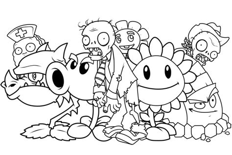 Todos Los Personajes De Plantas Vs Zombies Para Colorear Imprimir E