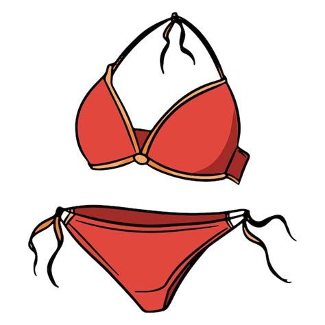 Premium Vector Bikini Swimsuit For Swimming Women S Beach Swimsuit Things You Need On The