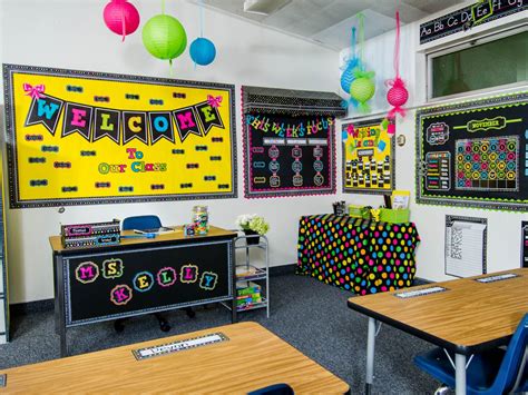 Chalkboard Brights Classroom Neon Classroom Decor Chalkboard Classroom Chalkboard Theme Diy