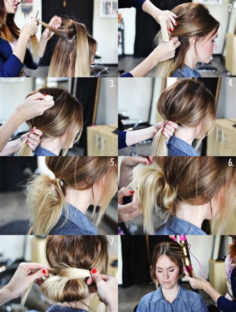 Similarly, begin to do braid from beneath section of the hair as well, towards the upper portion. 10 Amazing Hair Bun Tutorials