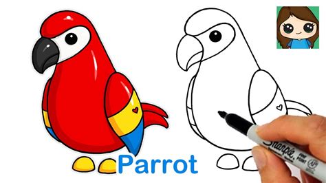 How To Draw A Parrot Roblox Adopt Me Pet Çocuk Gelişimi Çocuk