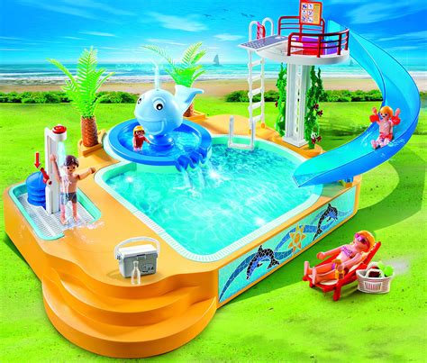 Playmobil 5433 Summer Fun Childrens Pool With Whale Fountain Amazon