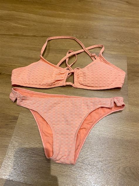 Roxy Crossback Pink Bikini Size S Women S Fashion Swimwear Bikinis