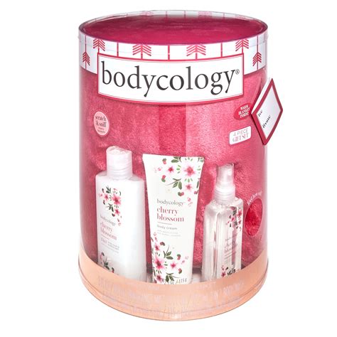 Bodycology 4 Piece Cherry Blossom Bath And Body T Set With Blanket