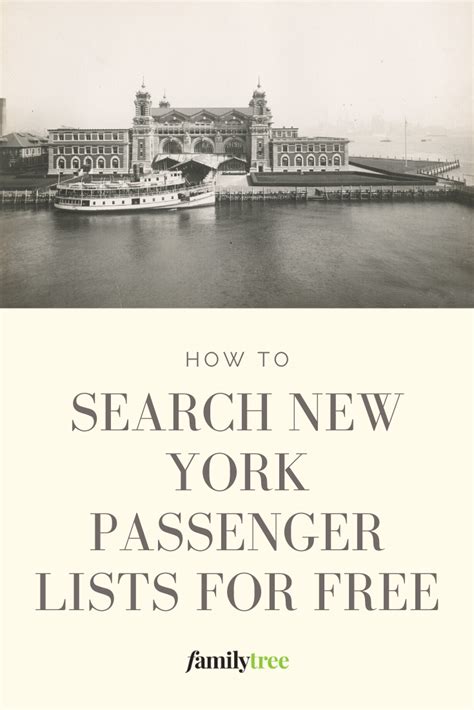 The Ellis Island Website Has New York Ships Passenger Lists All The
