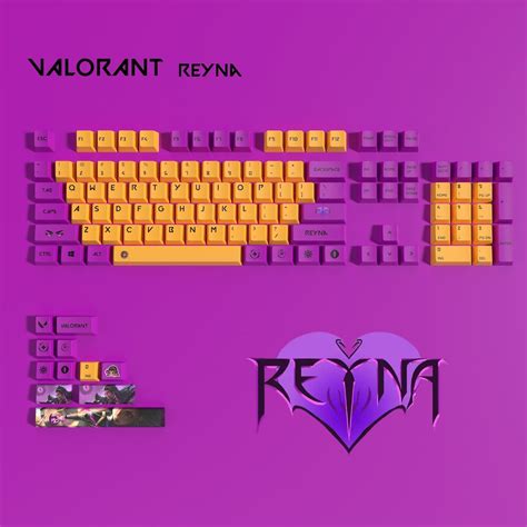 Valorant Reyna Custom Full Set Keycaps Best T For Valorant Player