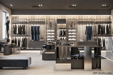 Men S Clothing Store In Kiev On Behance Showroom Interior Design Store Interiors Store