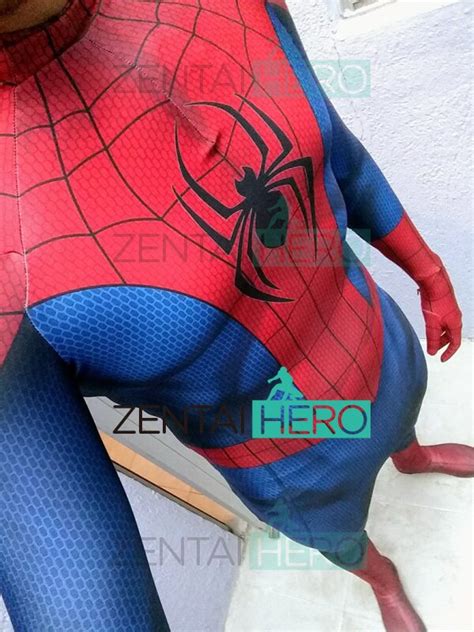 Free Shipping Dhl 3d Printed Ultimate Spider Man Cosplay Costume Male
