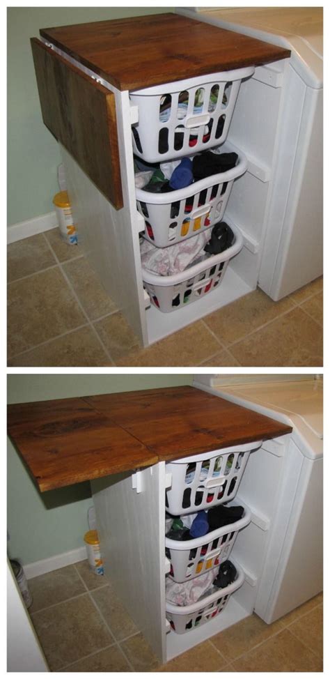 We're all about alternative solutions here, so we. DIY - Folding top for folding! Laundry Cabinets - Shorter ...