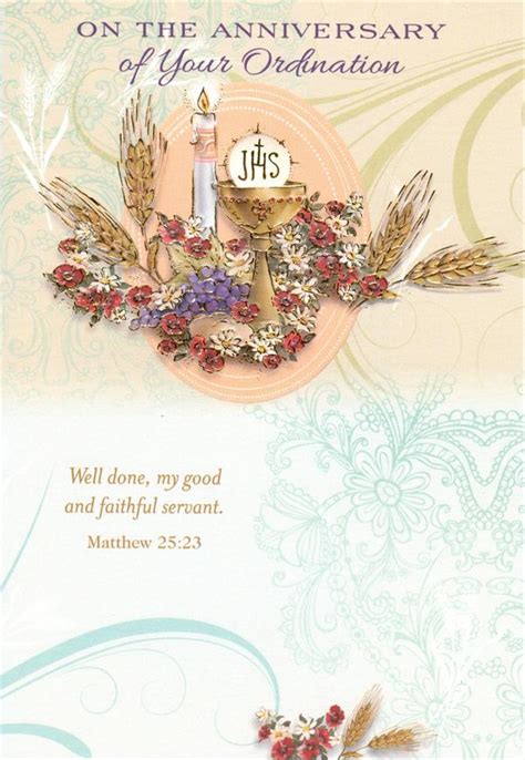 On The Anniversary Of Your Ordination Greeting Card Raor89941