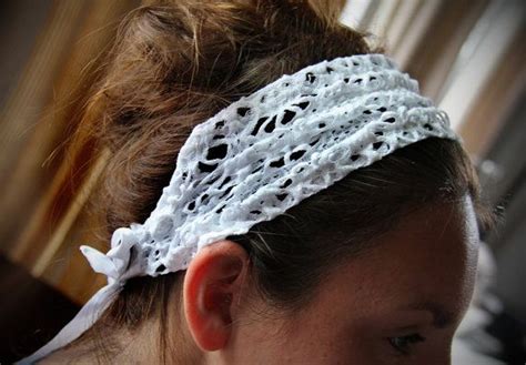White Lace Headcoveringband White Lace Lace Head Covering