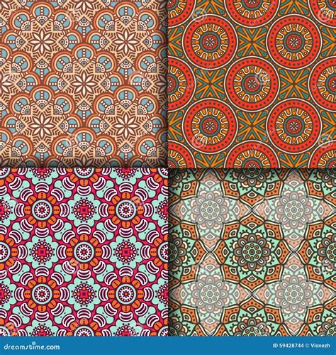 Ethnic Floral Seamless Pattern Stock Vector Illustration Of Fabric