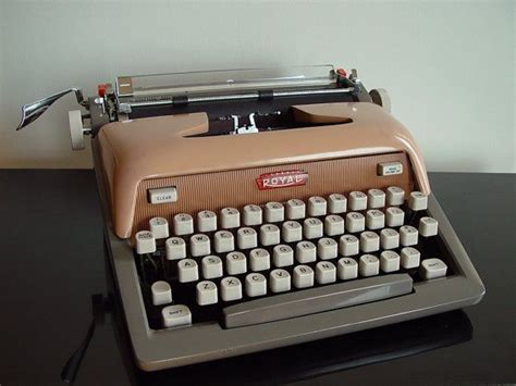 Vintage Manual Typewriter 1950s Royal Futura 800 Two Tone Steel Grey