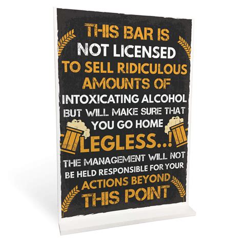 Buy Red Ocean Funny Bar License Alcohol Sign For Home Bar Pub Man Cave