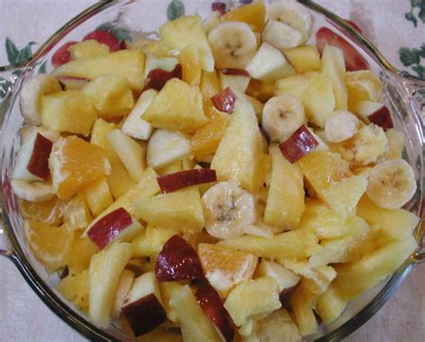 Fruit Salad With Apples Bananas Oranges And Pineapple Recipes