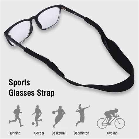 5pcs Sports Glasses Elastic Neck Strap Retainer Cord Chain Holder