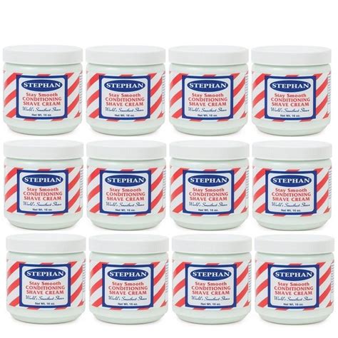 Stephan Stay Smooth Conditioning Shave Cream 16 Oz [12 Pack] Shaving Cream Conditioner Shaving