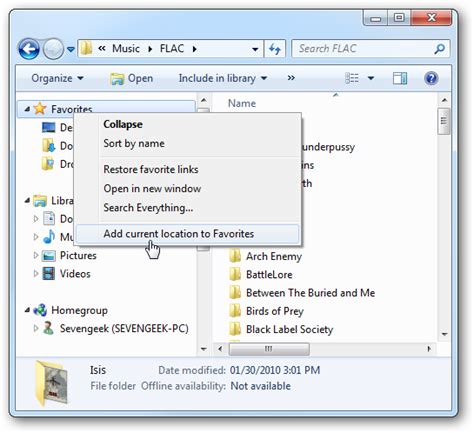 Add Your Own Folders To Favorites Quick Access In Windows 7 8 Or 10
