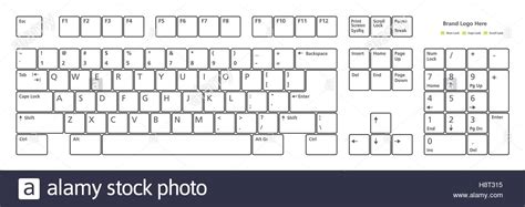 Standard 101 Keys Pc Keyboard Layout In Vector Format