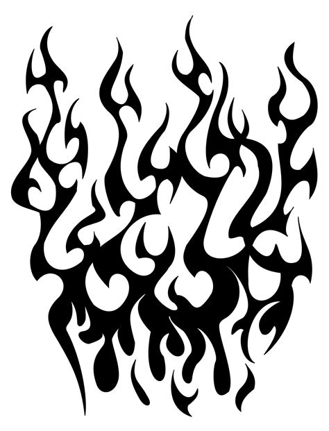 Flames Tattoo Outline Clipart Best