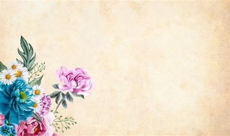Colorful Flowers On Vintage Background Free Stock Photo By Mohamed