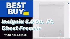 5 Cubic Foot Chest Freezer/ Unboxing and Review/Buy on best buy/Insignia manual