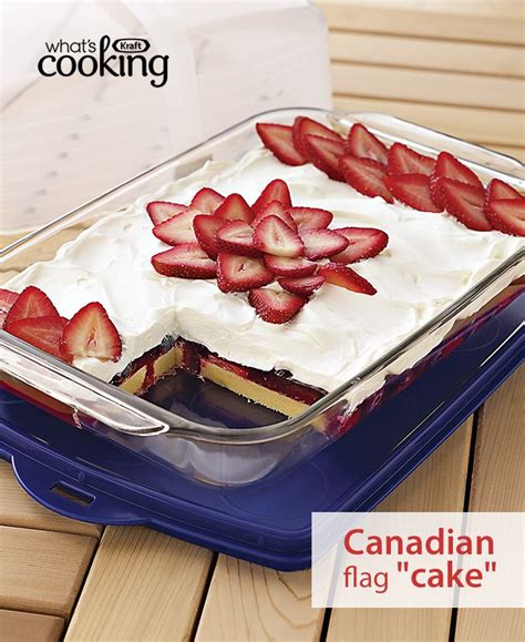 Canadian Flag Cake Kraft Whats Cooking Recipe Canadian Flag