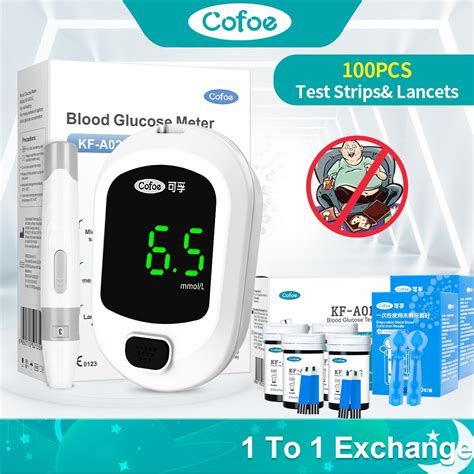 Cofoe Yice Blood Glucose Meter Glucometer Kit Diabetic Blood Sugar