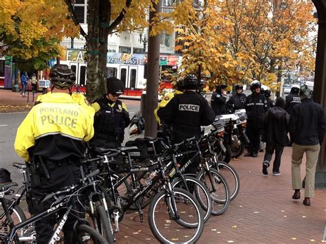 Occupy Portland Protesters Rally Downtown In Pioneer Courthouse Square March To City Hall
