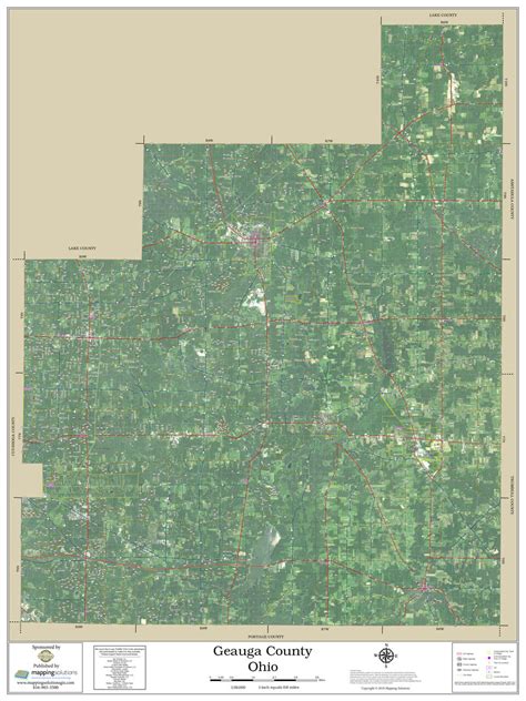 Geauga County Ohio 2024 Aerial Wall Map Mapping Solutions