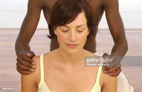 black couples massage photos and premium high res pictures getty images