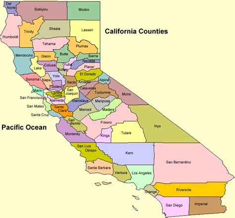 Online Maps: California county map