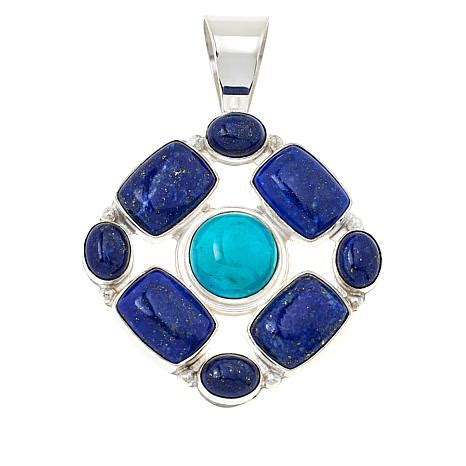 Jay King Sterling Silver Lapis And Turquoise Pendant 20820849 HSN