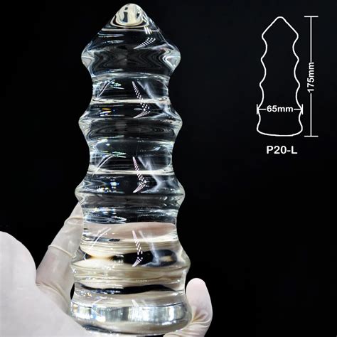 65mm Huge Size Pyrex Glass Anal Dildo Large Butt Plug Crystal Artificial Fake Penis Adult Sex