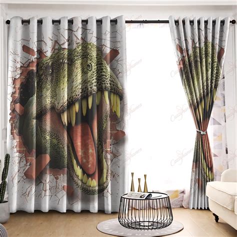 Hilarious Dinosaur Blackout Thermal Grommet Window Curtains Zngrclln Betiti Store