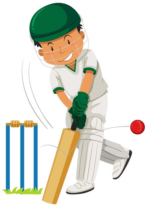 Images Of Cartoon Cute Cricket Bat And Ball