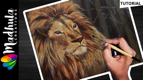 How To Paint Lion Step By Step Instructions Painting Lion With