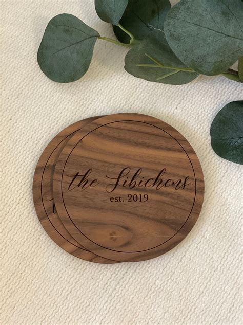 Wooden Coasters Personalized Coasters Custom Coasters Drink Etsy