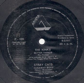 Better Things Runaway Boys By The Kinks Stray Cats Single