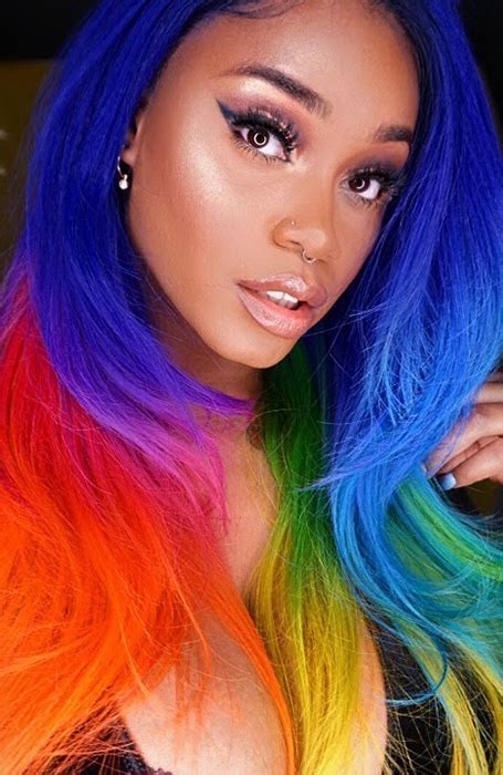35 Cool Rainbow Hair Color Ideas For Festival Goers Checopie