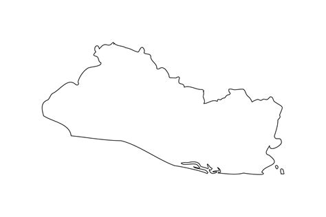 Outline Simple Map Of El Salvador Vector Art At Vecteezy