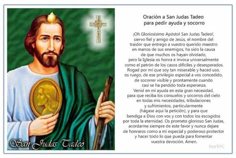 Hoy os traigo la mejor oración para solucionar tus problemas, esta oración, nos ayudará en casos difíciles y podemos encontrarlo también como tadeo o judas de santiago en las sagradas escrituras, pero no debemos confundir a san judas tadeo al cual vamos a. Oraciones cristianas a San Judas Tadeo