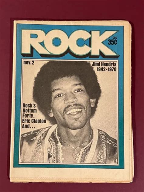 Rock Magazine 1121970 Jimi Hendrix Eric Clapton Alice Cooper Randy