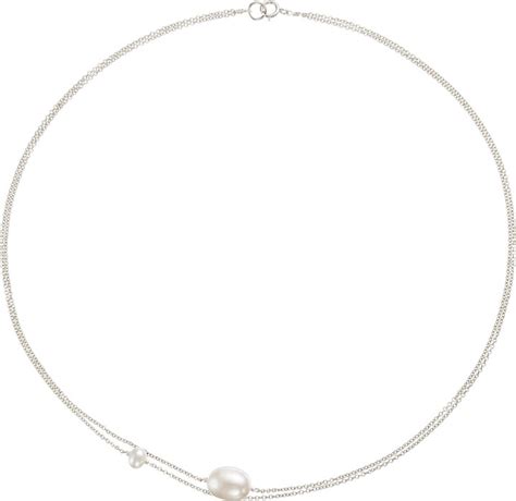Lily Roo Women S Silver Layered Large Small Pearl Choker